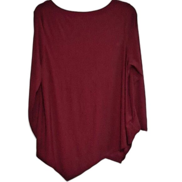 A Rouge Collection Women's Top Plus Size Asymmetrical Tunic Career Evening 3X - Picture 8 of 8